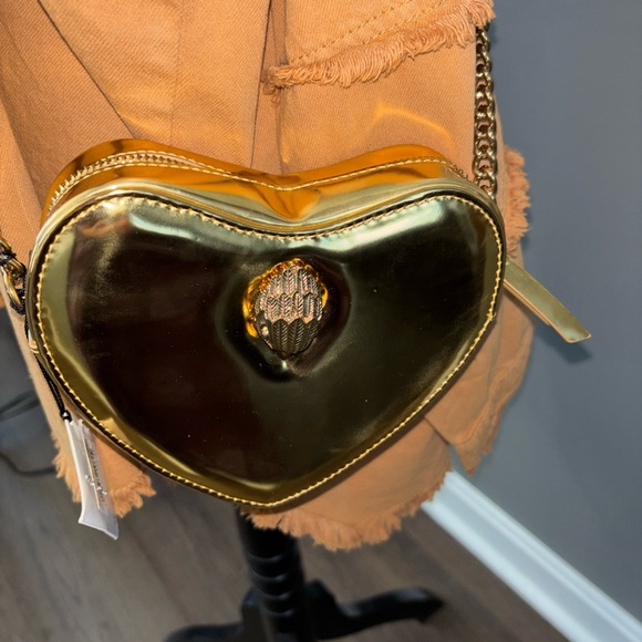 Kurt Geiger Gold Heart Crossbody New - Picture 6 of 8